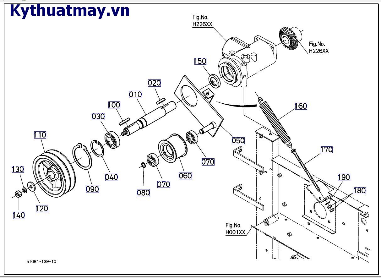 trục truyền động xilanh đập